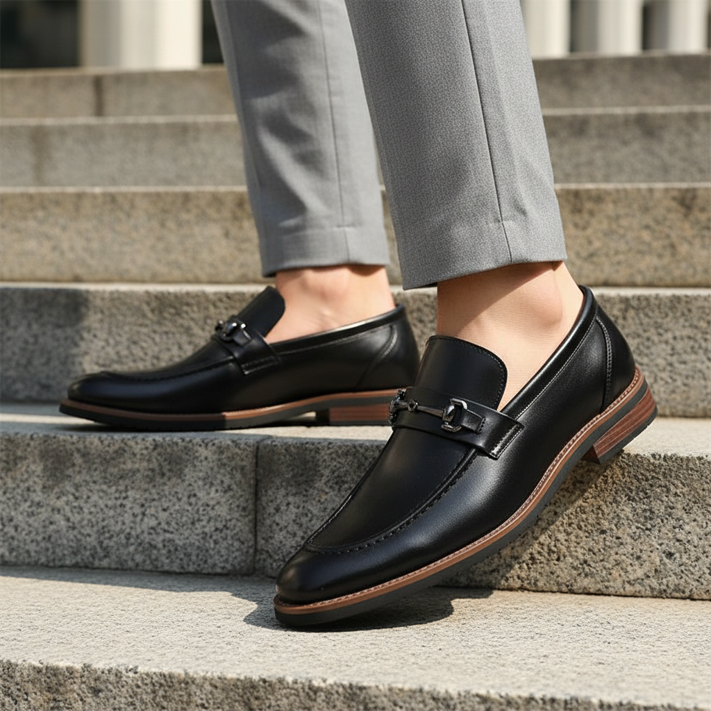 Jack Dean Iron Buckle Leather Dress Shoes