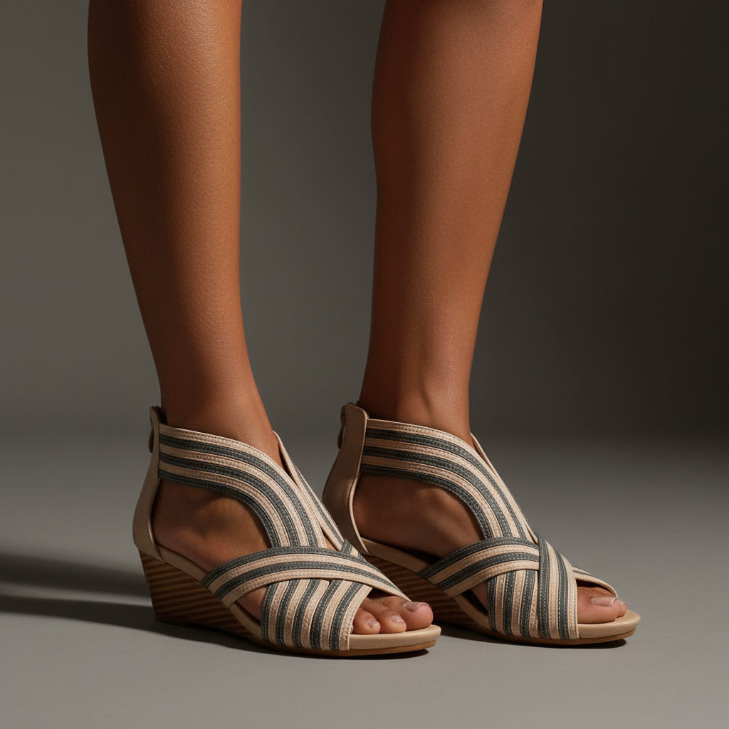 Avéra Italian Boho Wedge Sandals