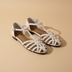 Penelope Basket Roman Flats