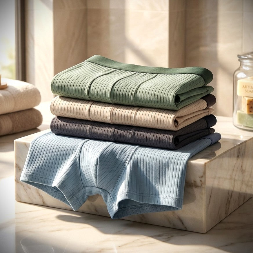 Jack Marco Ribbed Bamboo Cotton Boxers (4-Pack)