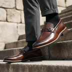 Jack Dean Iron Buckle Leather Dress Shoes