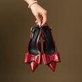 Penelope Croc Bow Heels
