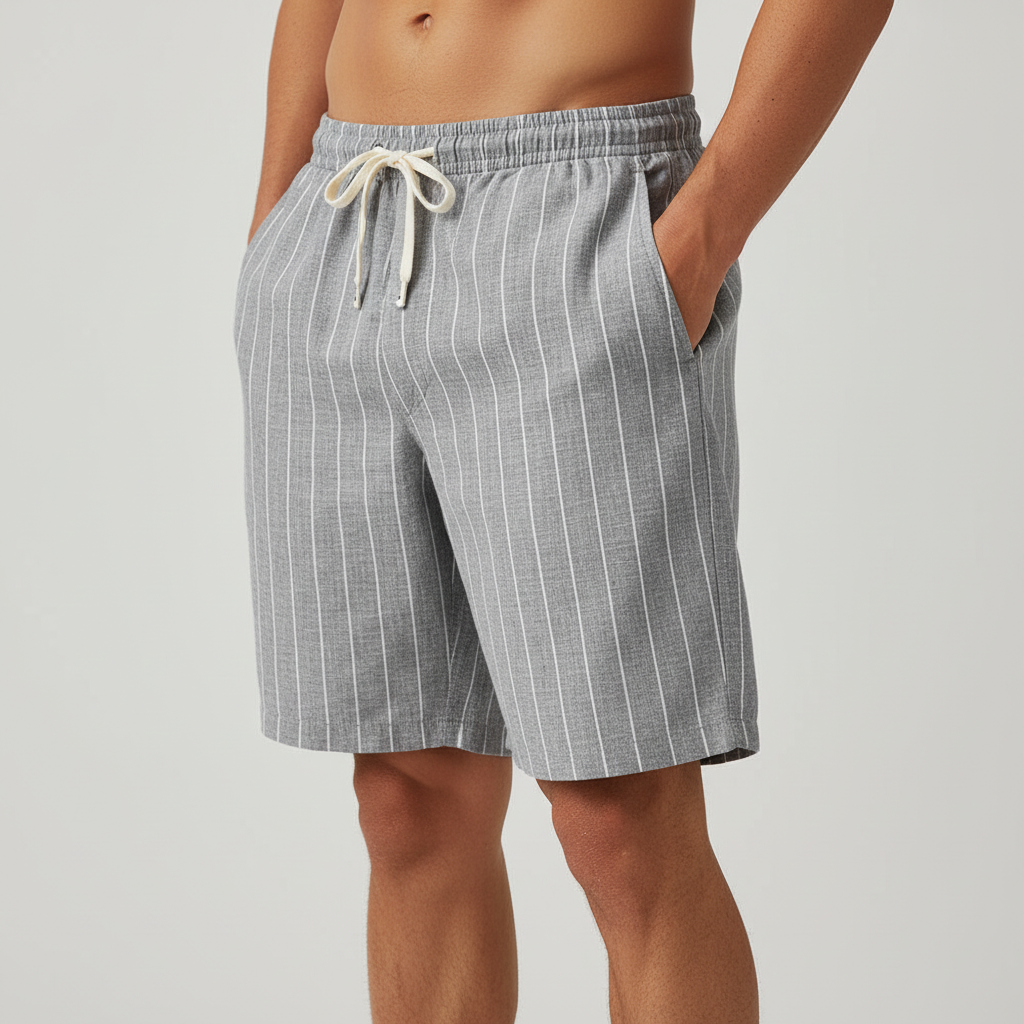 Luca Lombardi Striped Linen Shorts