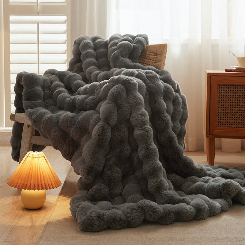 Toscana™ Rabbit Faux-Fur Blanket Throw