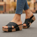 Avéra District Cross Wedge Sandals