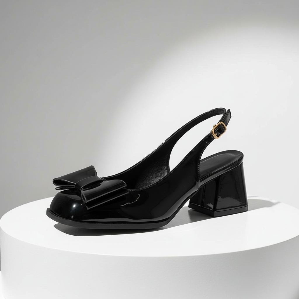 Penelope Bow Rounded Heels