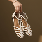 Penelope Basket Roman Flats