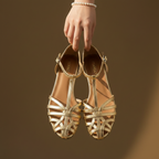 Penelope Basket Roman Flats
