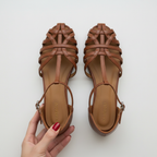 Penelope Basket Roman Flats