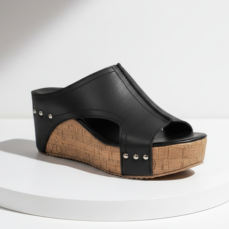 Penelope Bolted Wedge Sandals