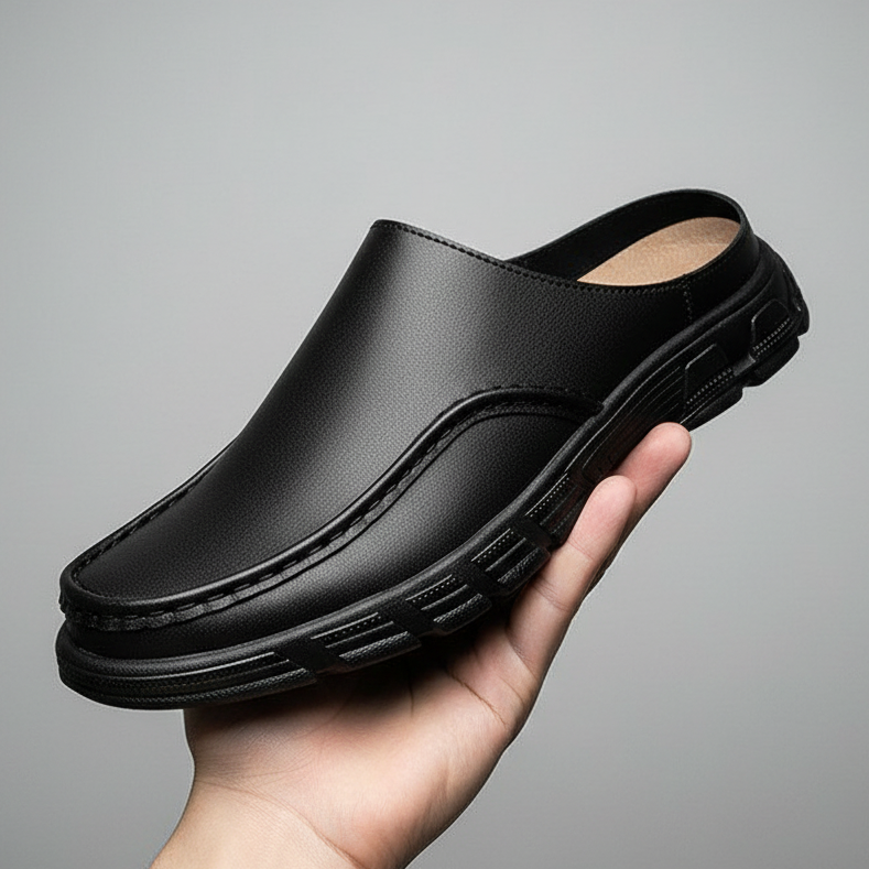 Giorgio Cowhide Slip-On Mule