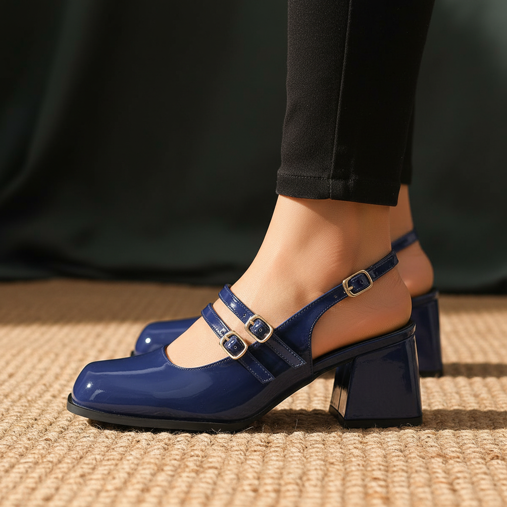 Penelope Buckle Rounded Heels