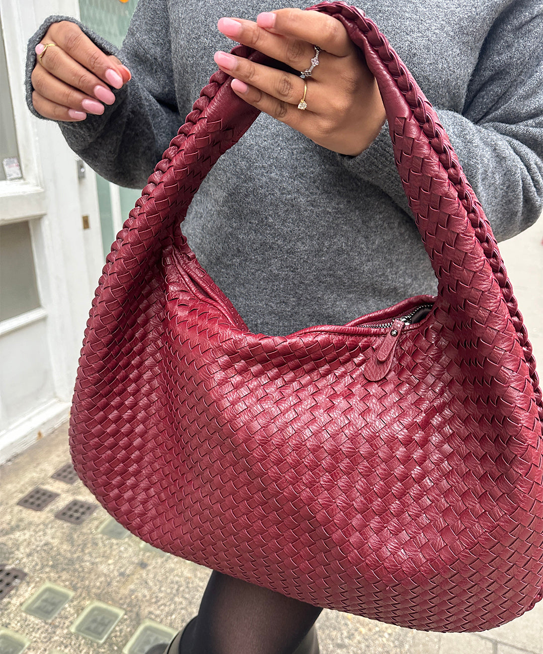 Giorgio Serafini | Cherry Red Hobo Bag