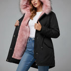 Avéra Cinched Fleeced Parka Coat