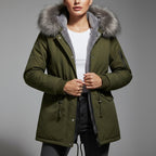 Avéra Cinched Fleeced Parka Coat