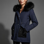 Avéra Cinched Fleeced Parka Coat