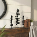 Mason Arts Pine Tree Metal Decor (Set of 3)