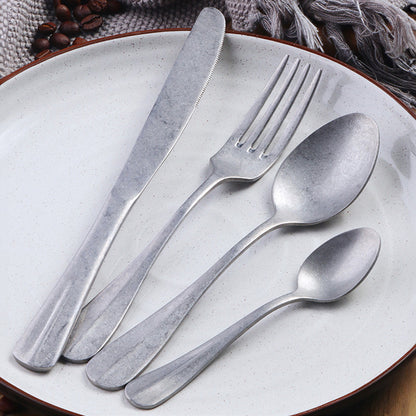 Silversmith™ Stone-Finish Silverware Set (24pcs)