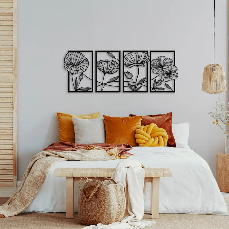 Mason Arts Lotus Metal Wall Art (Set of 4)