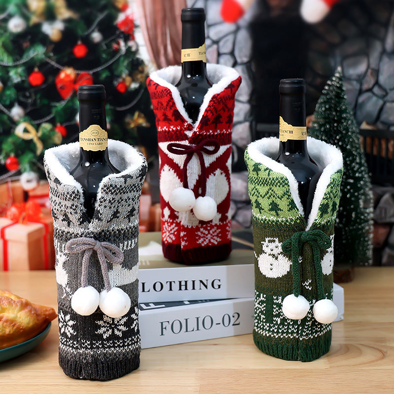 Mukava Knitted Wool Christmas Bottle Sweater