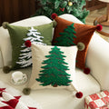Christmas Tree Embroidered Pillow Case