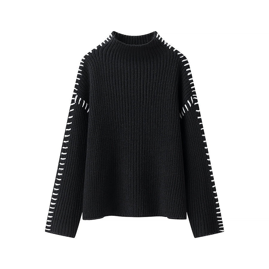 Ava Studio Cross Knit Turtleneck