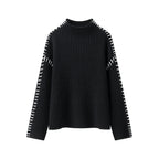 Ava Studio Cross Knit Turtleneck