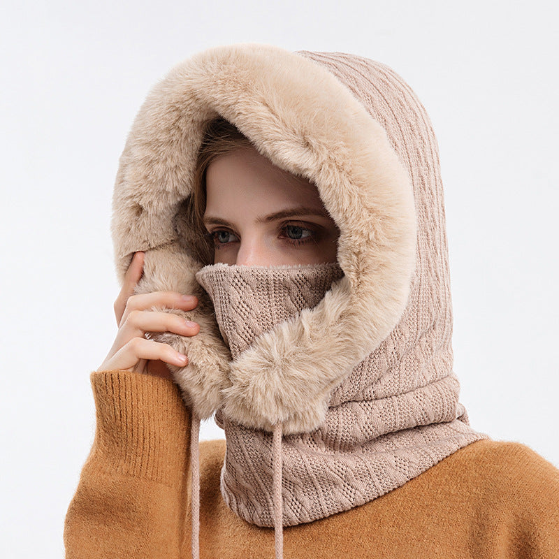 Mukava Chic Fur Knit Balaclava
