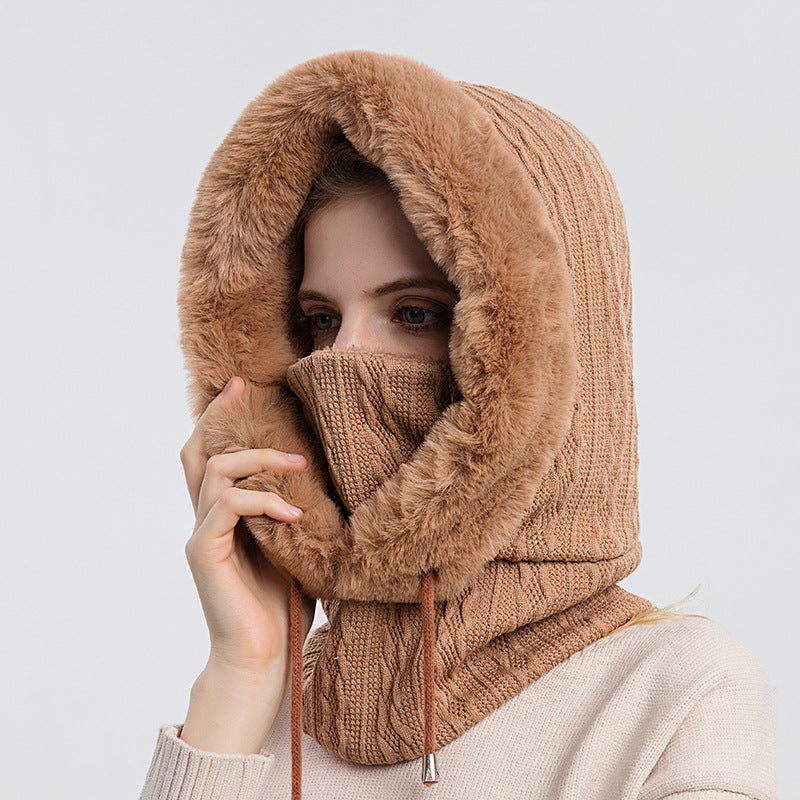 Mukava Chic Fur Knit Balaclava