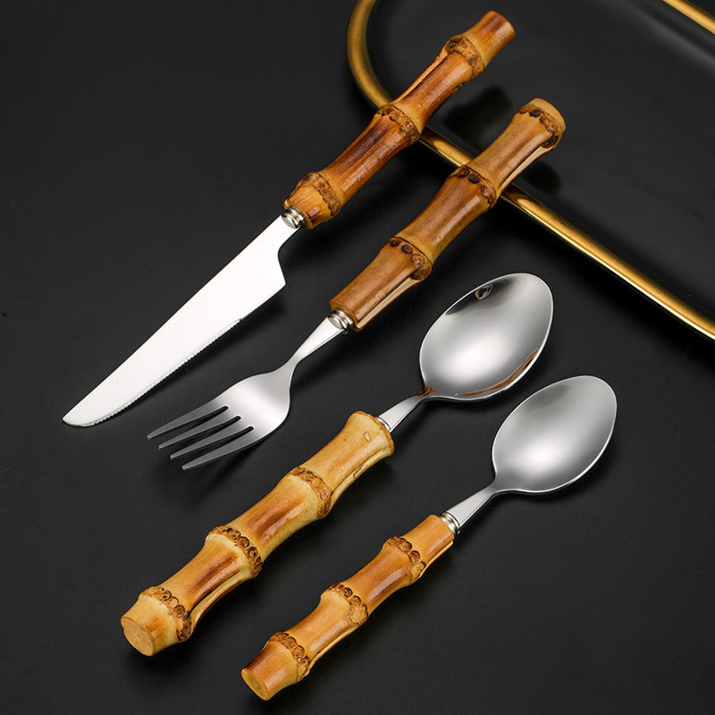 Château Oaks Bamboo Stainless Cutlery Set