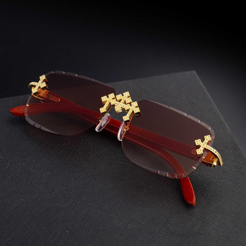 Saint Ridge Cross Rimless Shades