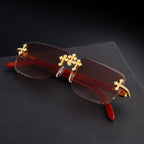 Saint Ridge Cross Rimless Shades