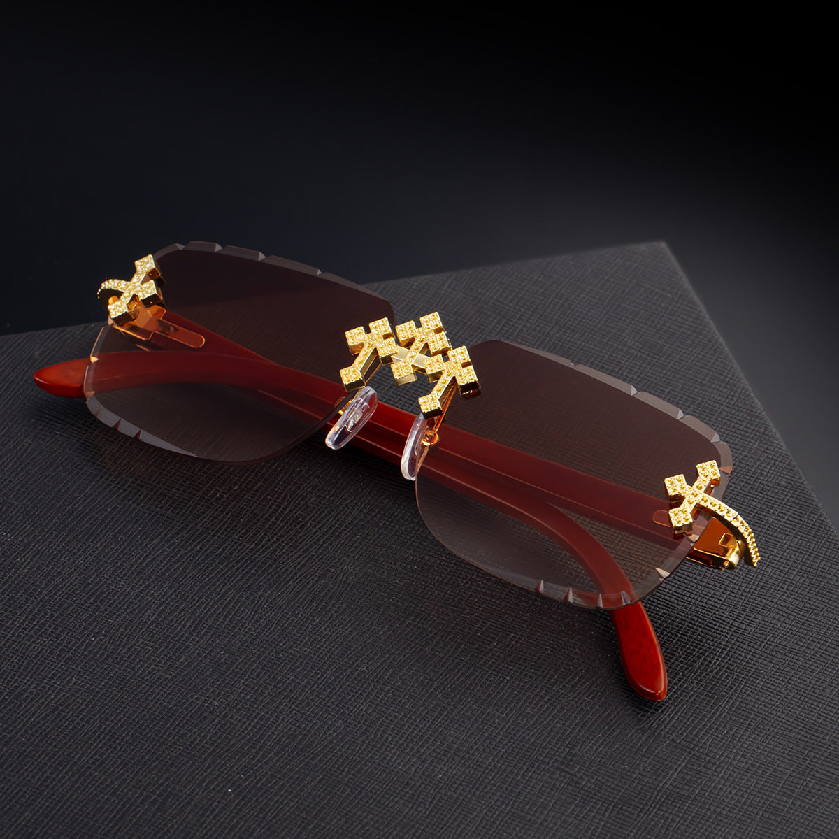 Saint Ridge Cross Rimless Shades