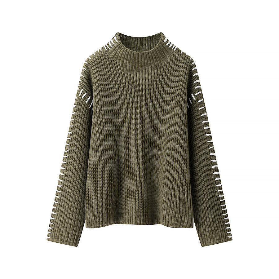 Ava Studio Cross Knit Turtleneck