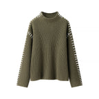 Ava Studio Cross Knit Turtleneck