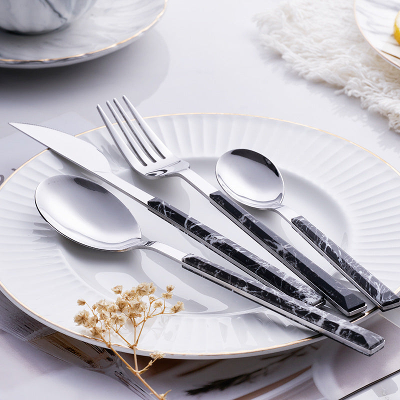Château Oaks Nordic Marble Cutlery Set