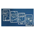 Mason Arts Lotus Metal Wall Art (Set of 4)