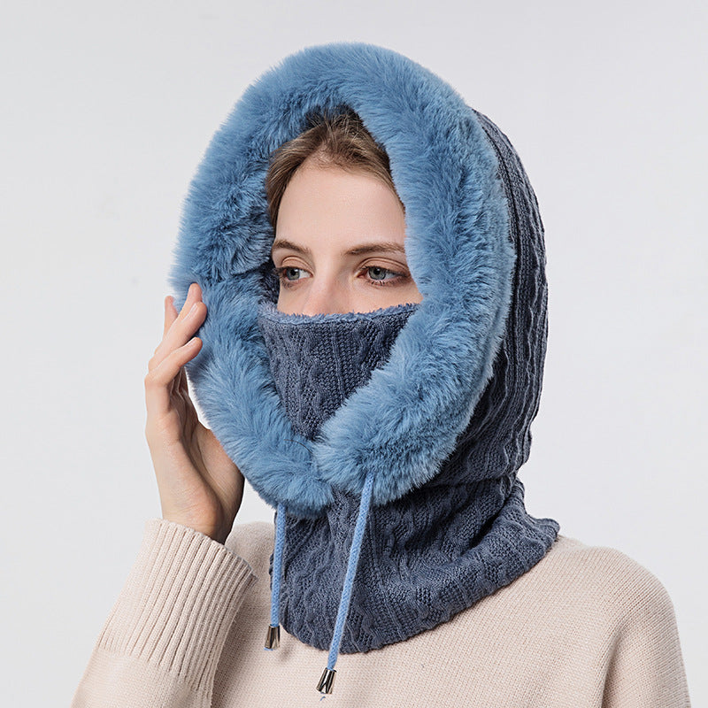 Mukava Chic Fur Knit Balaclava