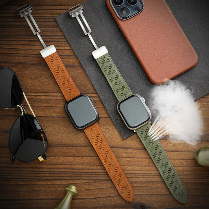 Parker Studio Checkered Leather Strap (Apple Watch Band)