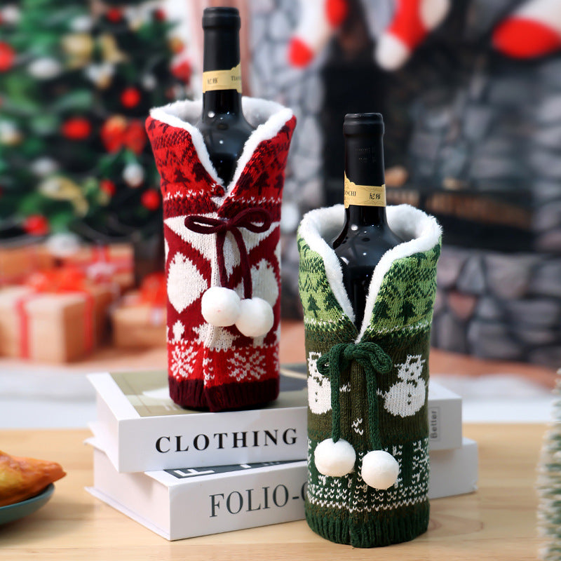 Mukava Knitted Wool Christmas Bottle Sweater