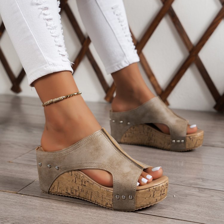 Penelope Bolted Wedge Sandals