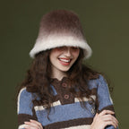 Vionna Soft Felt Fur Bucket Hat