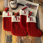 Classic A-Z Lettered Christmas Knitted Stockings