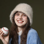 Vionna Soft Felt Fur Bucket Hat