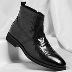 Jack Dean Oil Wax Brogue Chelsea Boots