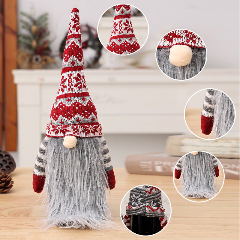 Long Bearded Elves Christmas  Bottle Sweater