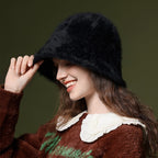 Vionna Soft Felt Fur Bucket Hat