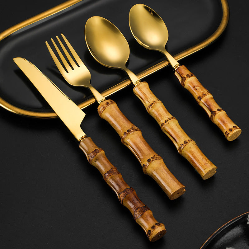 Château Oaks Bamboo Stainless Cutlery Set