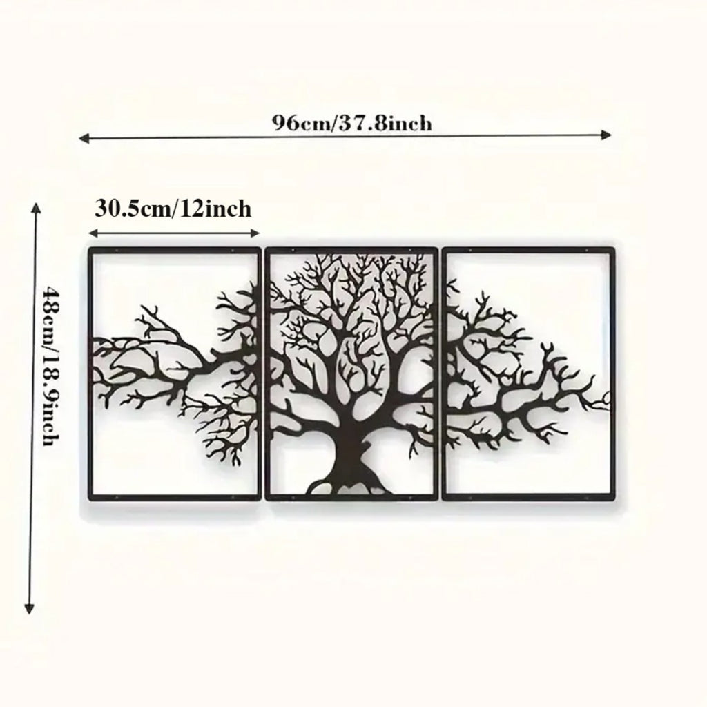 Terrá Home Tree of Life Metal Wall Art (Set of 3)