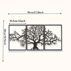 Terrá Home Tree of Life Metal Wall Art (Set of 3)